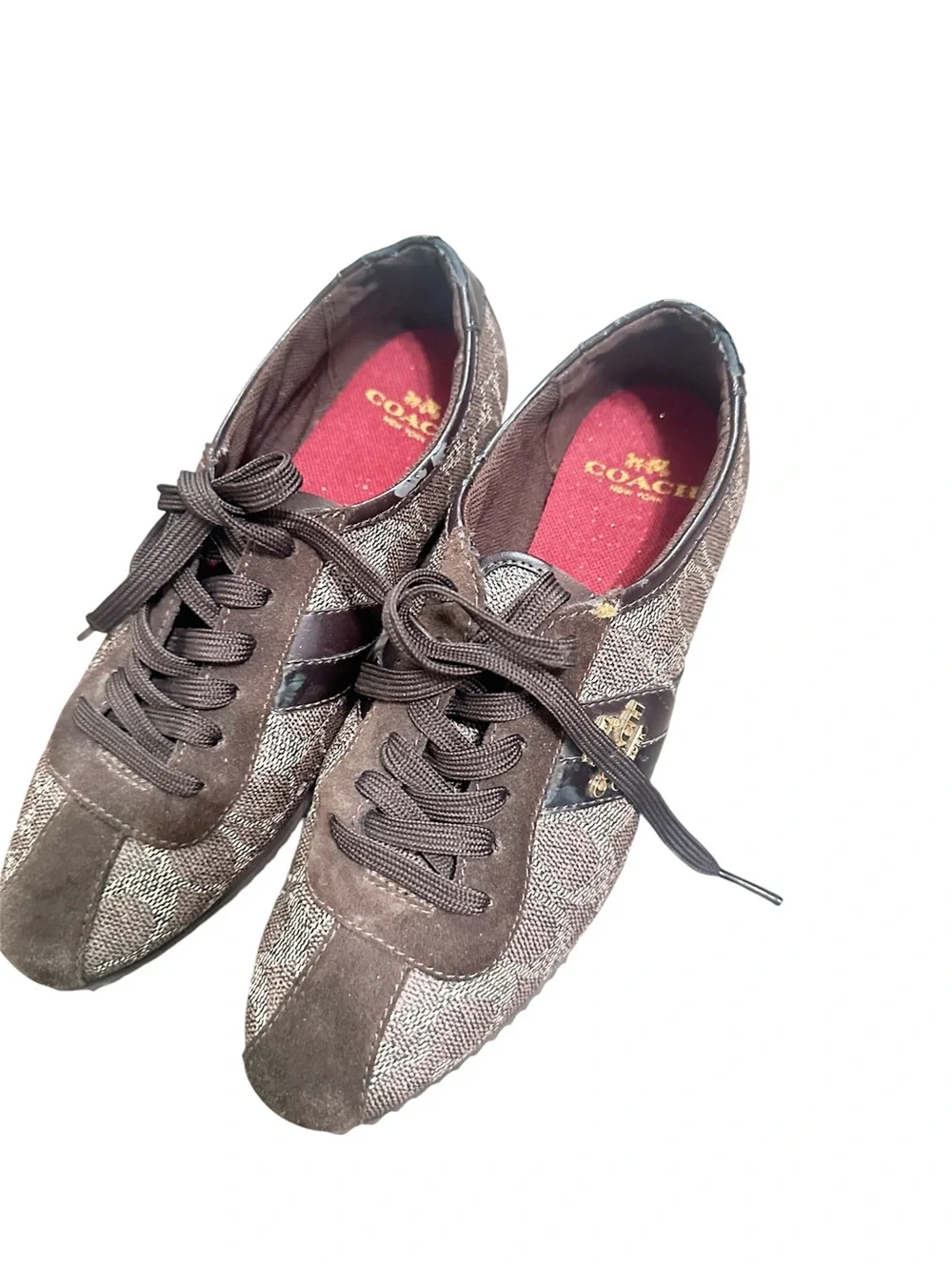 Coach Brown Signature Logo Low-Top Sneakers